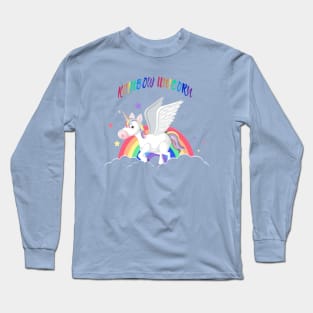 Rainbow Unicorn Long Sleeve T-Shirt